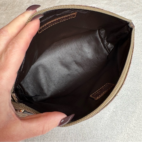 Vintage Fendi Zucca FF Monogram Cosmetic Pouch Brown - Picture 10 of 17
